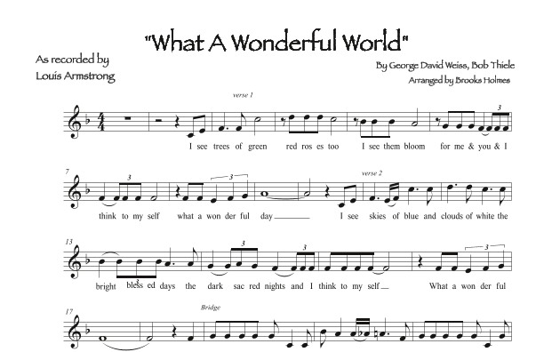 What A Wonderful World (arr. Brooks Holmes)