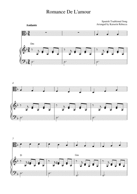 Romance de L'amour (arr. Kaiserin Rebecca)
