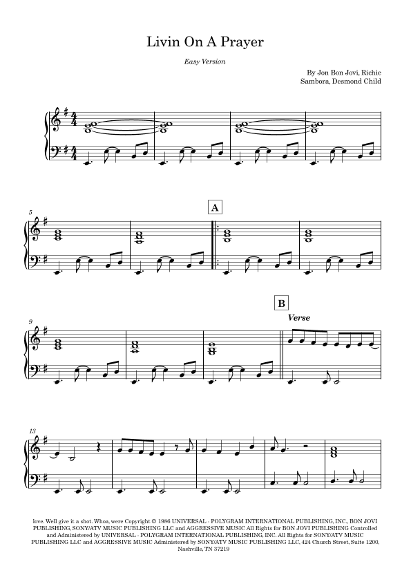 Livin' On A Prayer (arr. Blechmaxx)