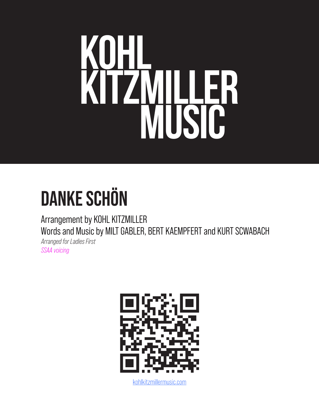 Danke Schoen (arr. Kohl Kitzmiller)