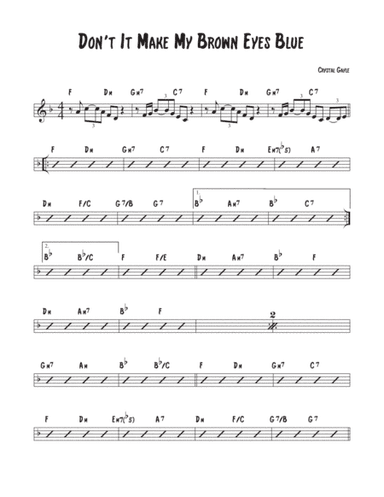 Don't It Make My Brown Eyes Blue (arr. David M Fagnant)