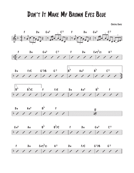 Don't It Make My Brown Eyes Blue (arr. David M Fagnant)