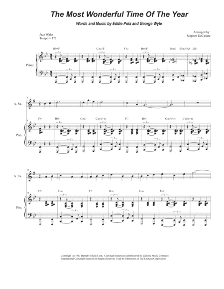 The Most Wonderful Time Of The Year (arr. Stephen DeCesare)