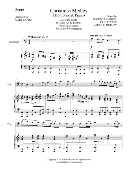 CHRISTMAS JOY MEDLEY (Trombone/Piano and Trombone Part) (arr. Gary Lanier)