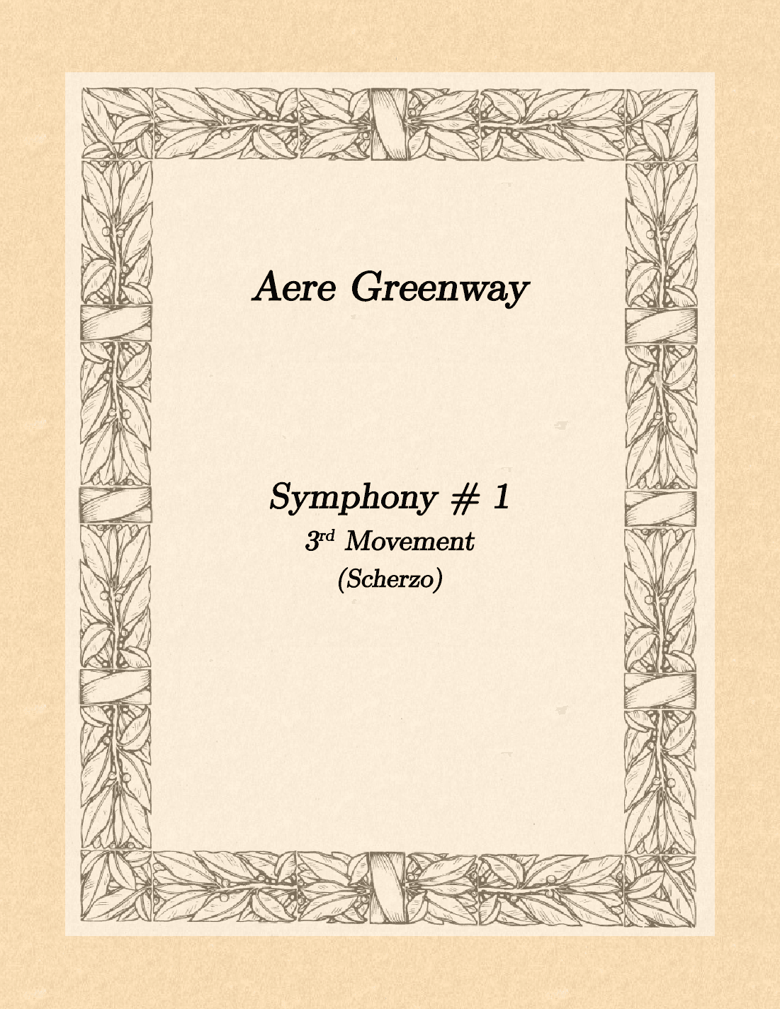 Symphony # 1, 3rd Movement