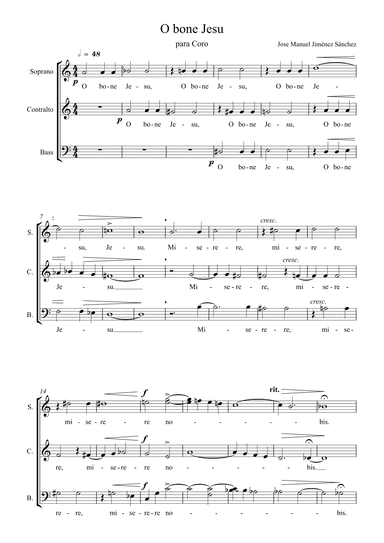 O BONE JESU. Para coro.