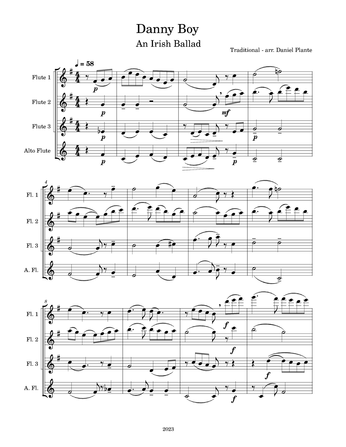 Danny  Boy (arr. Daniel Plante)