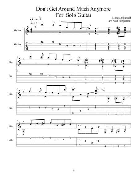 Don't Get Around Much Anymore (arr. Neal Fitzpatrick Editions)