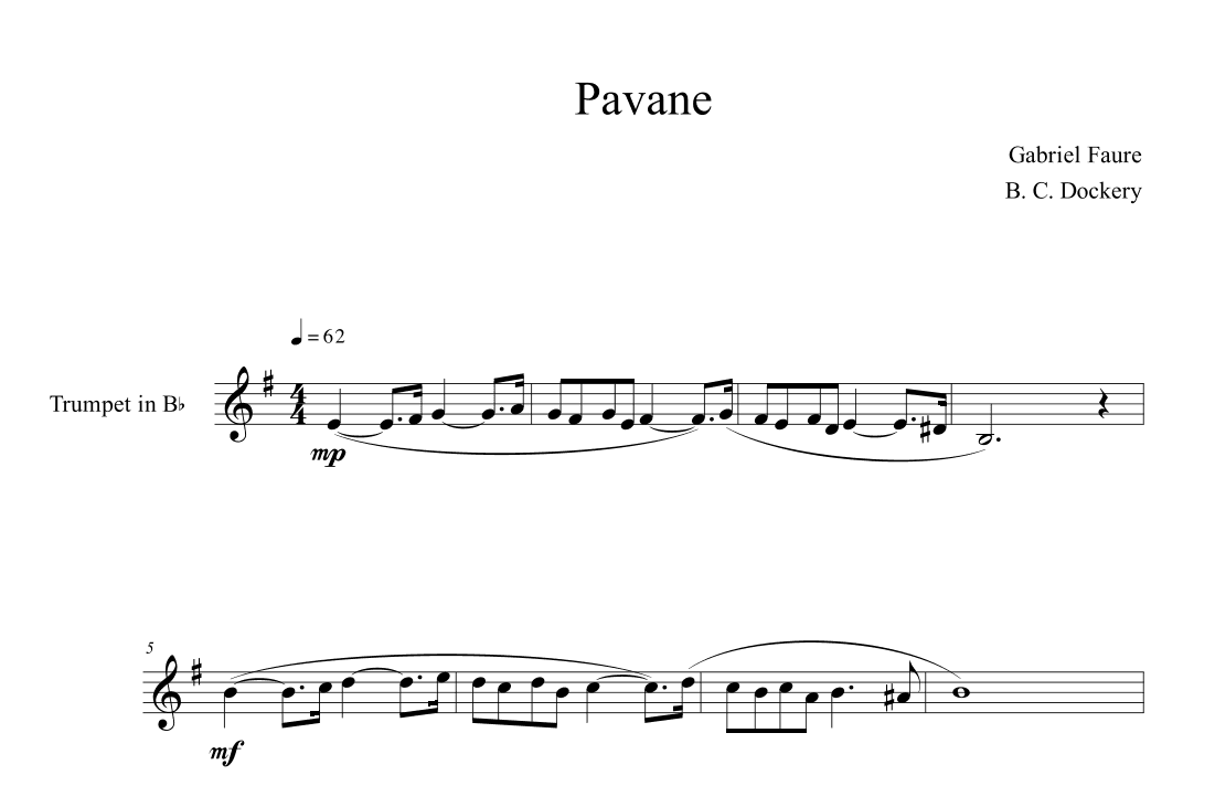 Pavane (Trombone Solo) (arr. B. C. Dockery)