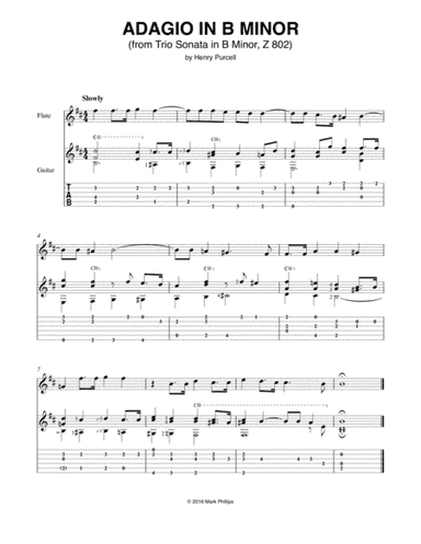 Adagio in B Minor (from Trio Sonata in B Minor, Z 802) (arr. Mark Phillips)