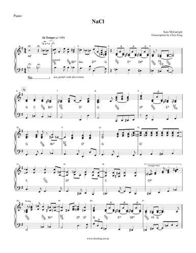 NaCl (arr. Chris King)