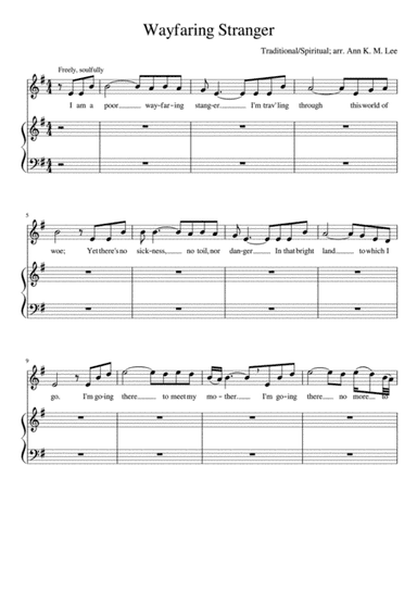 Wayfaring Stranger (arr. Ann K. M. Lee)