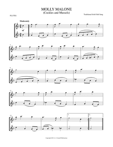 Molly Malone (Cockles and Mussels) (arr. Mark Phillips)