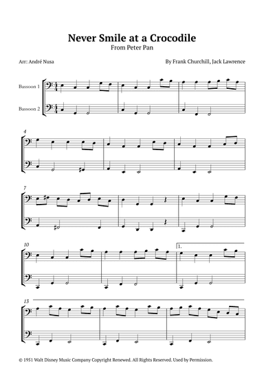 Never Smile At A Crocodile (arr. André Nusa)
