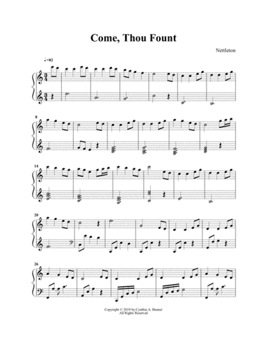 Come, Thou Fount of Every Blessing (arr. Cynthia A. Boener)
