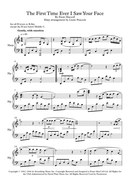 The First Time Ever I Saw Your Face (arr. Lizzie Peacock)