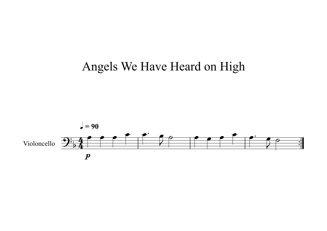 Angels We Have Heard on High (Cello) (arr. Digital Book Music)