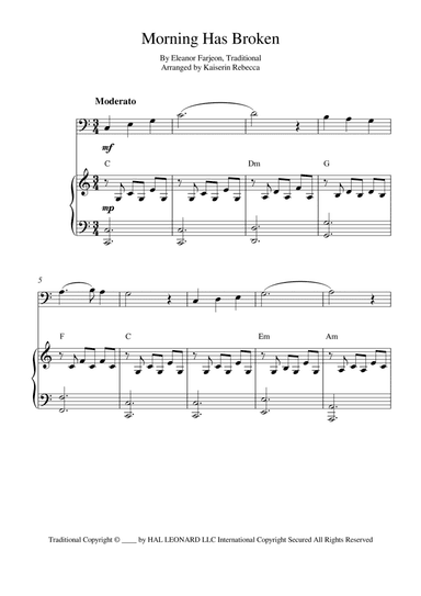 Morning Has Broken (arr. Kaiserin Rebecca)