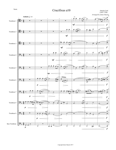 Crucifixus a10 (arr. James Haynor)
