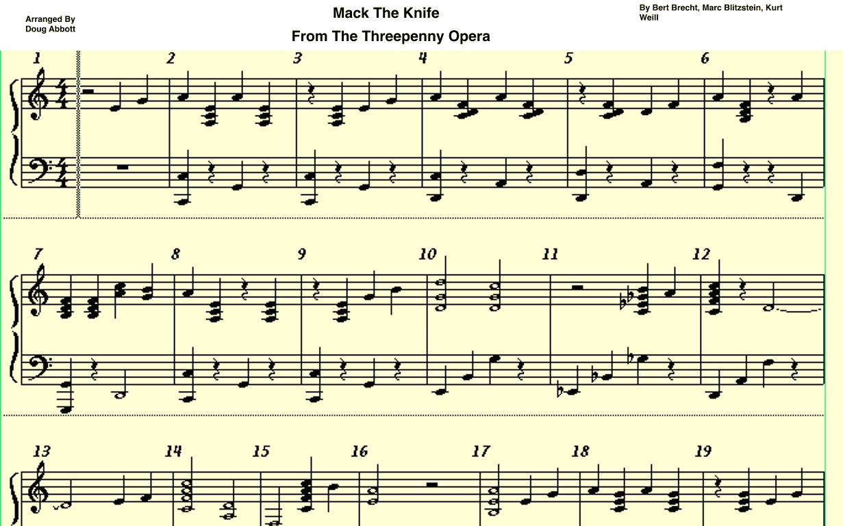 Mack The Knife (arr. Doug Abbott)