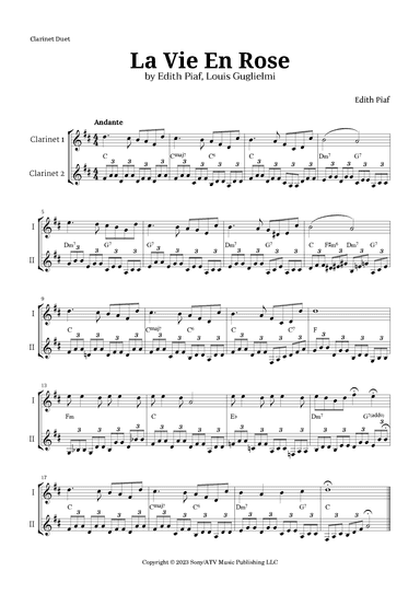 La Vie En Rose (arr. Langanho)