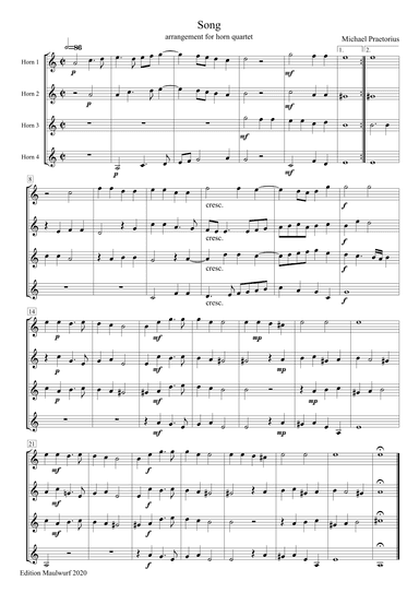 Song (arr. Edition Maulwurf)