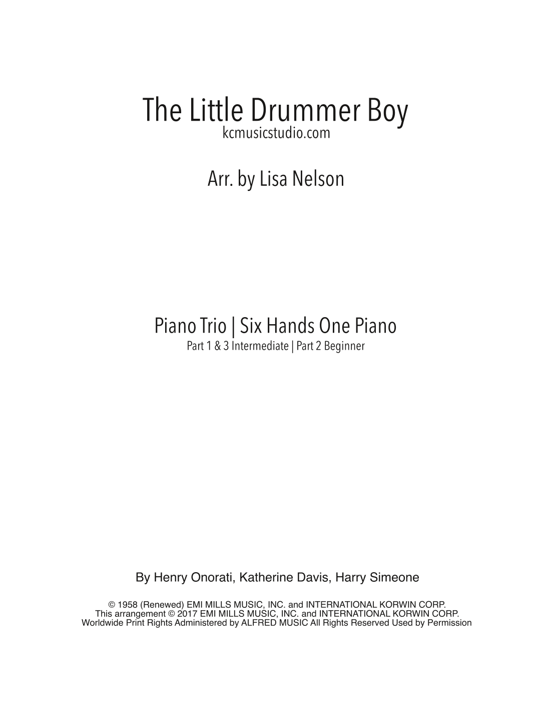 The Little Drummer Boy (arr. Lisa Nelson)
