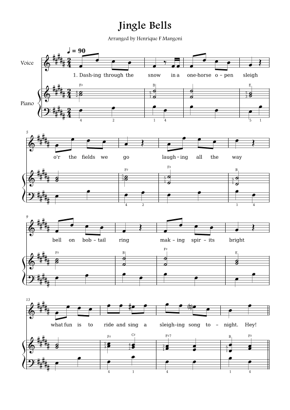 Jingle Bells (arr. Henrique F Mangoni)