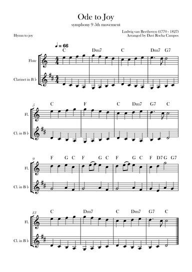 Ode To joy (Symphony 9 5th movement) (arr. Davi Rocha Campos)