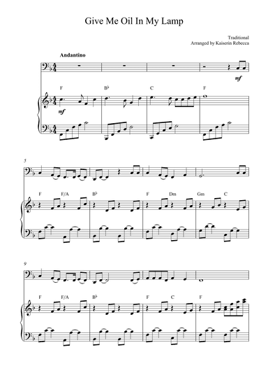 Give Me Oil in My Lamp (arr. Kaiserin Rebecca)