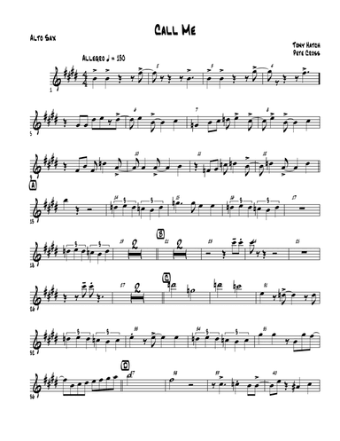 Call Me Call Me Call Me (arr. Pete Cross)