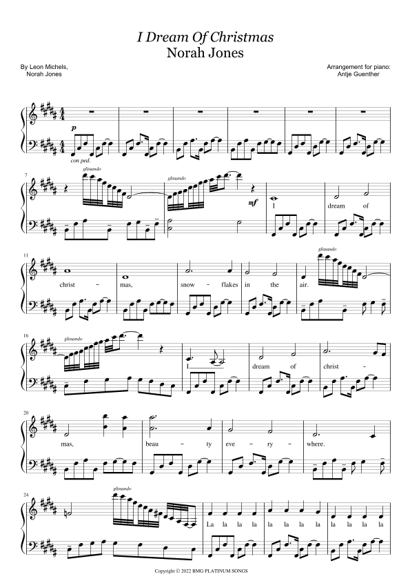 I Dream Of Christmas (arr. Antje Günther)
