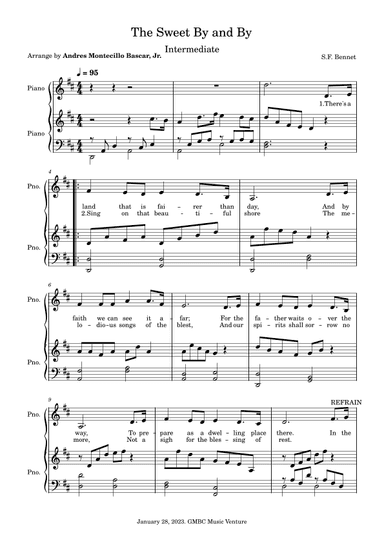 Sweet By and By Vocal Solo (arr. Andres Montecillo Bascar, Jr.)