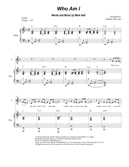 Who Am I (arr. Stephen DeCesare)