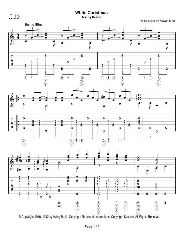 White Christmas (arr. Steven King)