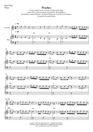 Peaches (arr. Giovanni Porfirio)