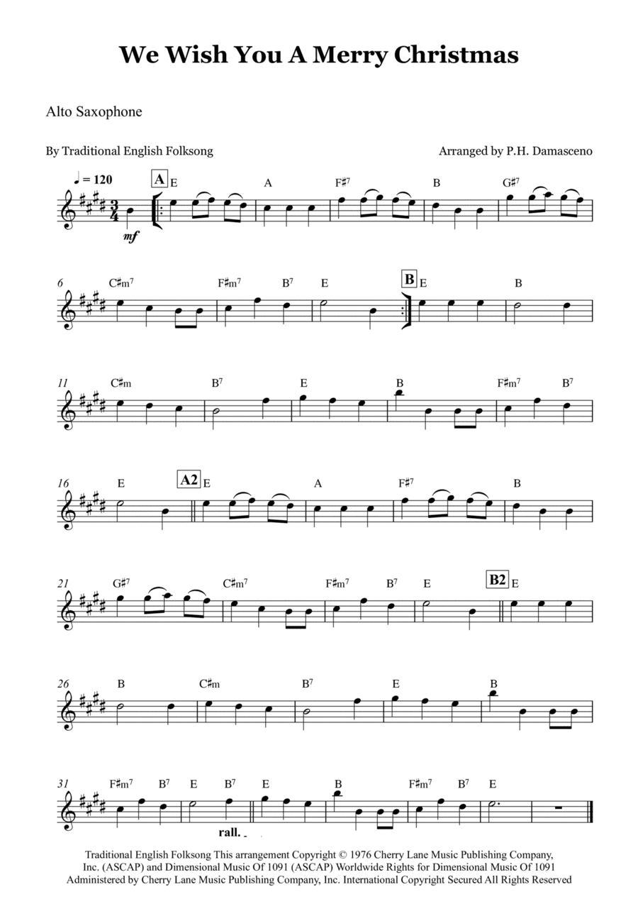 We Wish You A Merry Christmas (arr. P.H. Damasceno)