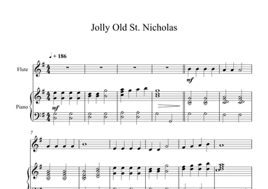 Jolly Old St. Nicholas (Flute + Piano) (arr. Digital Book Music)