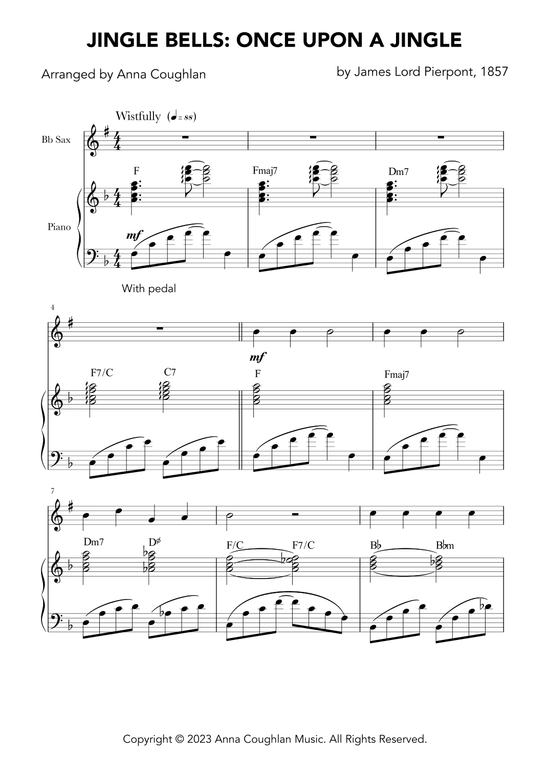 Jingle Bells  (once upon a jingle) (arr. Anna Coughlan)