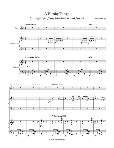 A Flashy Tango (arranged for flute, bandoneon and piano) (arr. Jordan Grigg)
