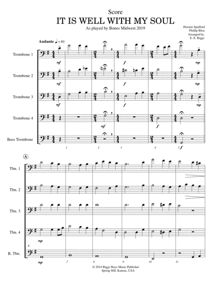 It Is Well with My Soul (arr. E. E. Biggs)
