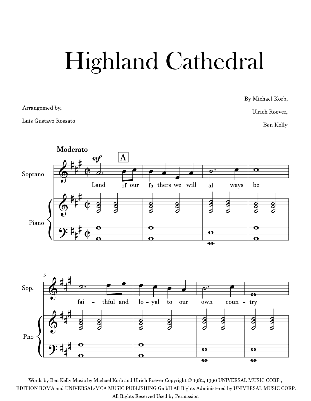 Highland Cathedral (arr. Luís Gustavo Rossato)