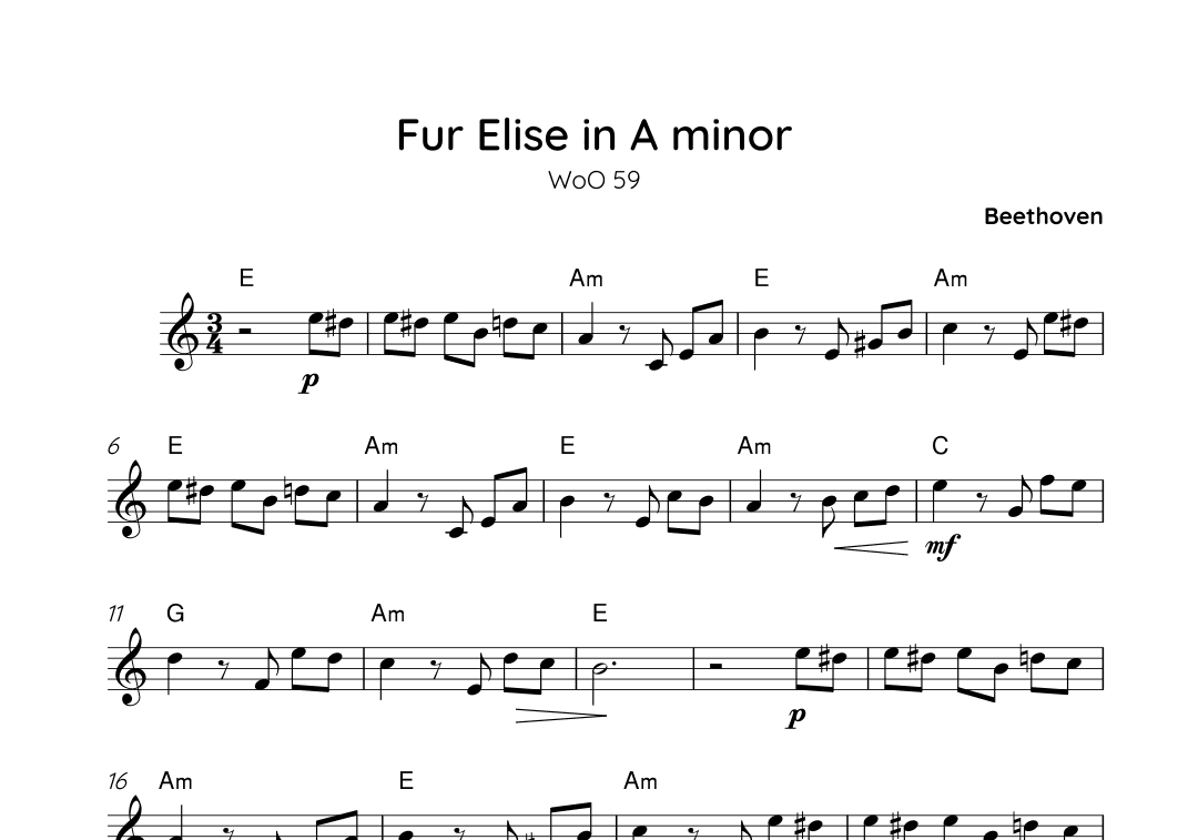 Fur Elise (arr. Sales)