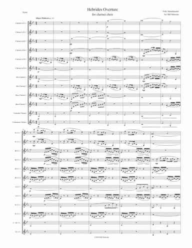 Hebrides Overture for clarinet choir (arr. Bill Malcolm)