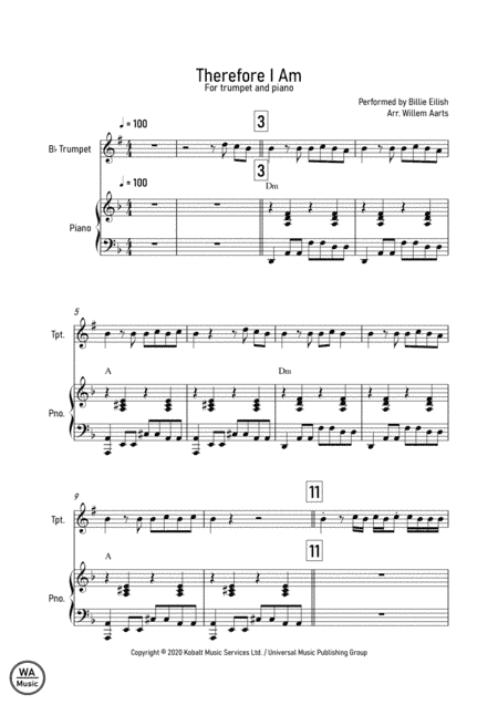 Therefore I Am (arr. Willem Aarts)