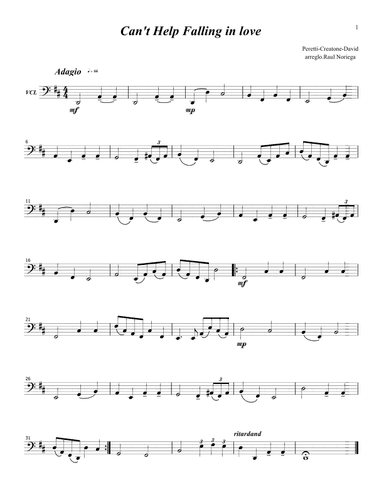 Can't Help Falling In Love (arr. RAUL NORIEGA)