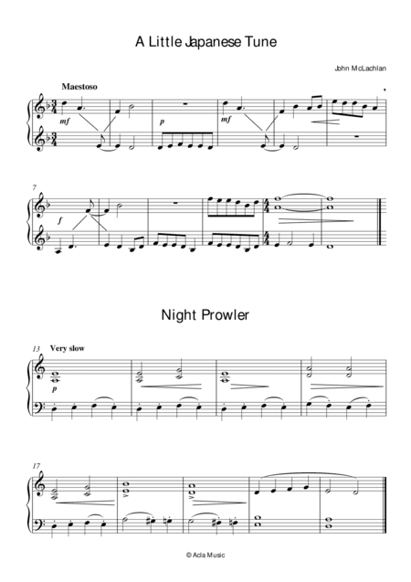 A Little Japanese Tune, and Night Prowler