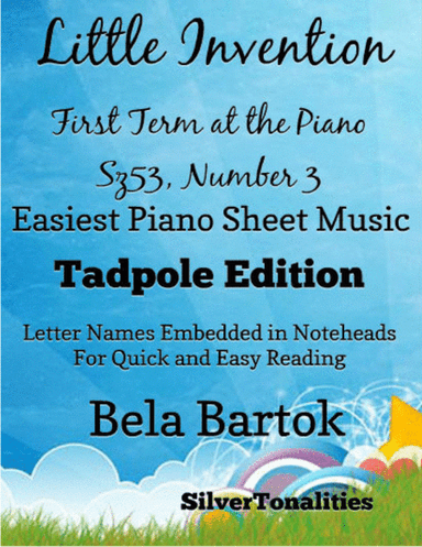Little Invention First Term at the Piano Sz53 Number 3 Easiest Piano Sheet Music (arr. SilverTonalities)