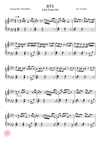 Life Goes On (arr. iSheetMusic)