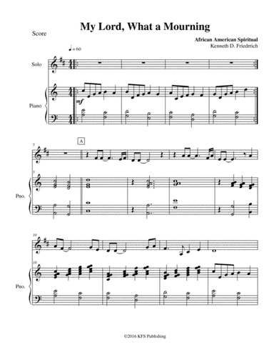 My Lord, What a Mourning (arr. Kenneth D. Friedrich)